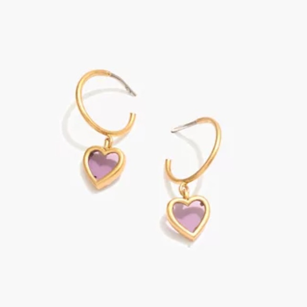 Madewell Sweetheart Charm Mini Hoop Earrings